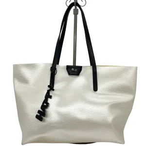 GUM by GIANNI CHIARINI DESIGN Tote with "Happy" Charm - White