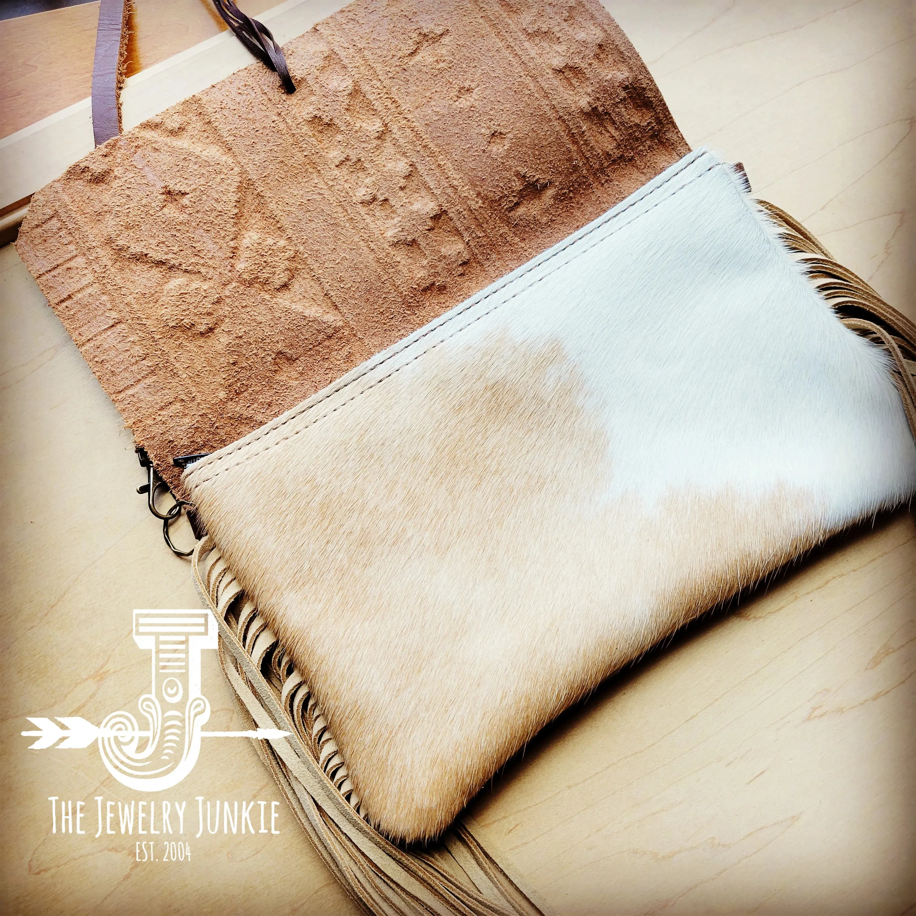 Hair on Hide Handbag w/ Turquoise Sahara Laredo Flap