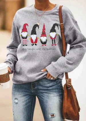 Hanging with my gnomies Christmas sweatshirt