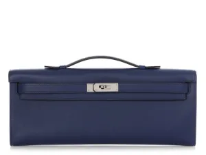 Hermès Bleu Saphir Swift Kelly Cut