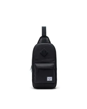HERSCHEL HERITAGE SHOULDER BAG BLACK CROSSHATCH