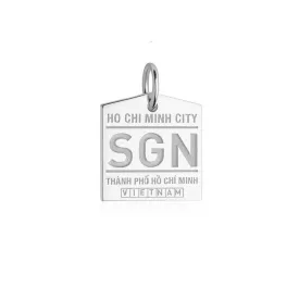 Ho Chi Minh City Vietnam SGN Luggage Tag Charm Silver