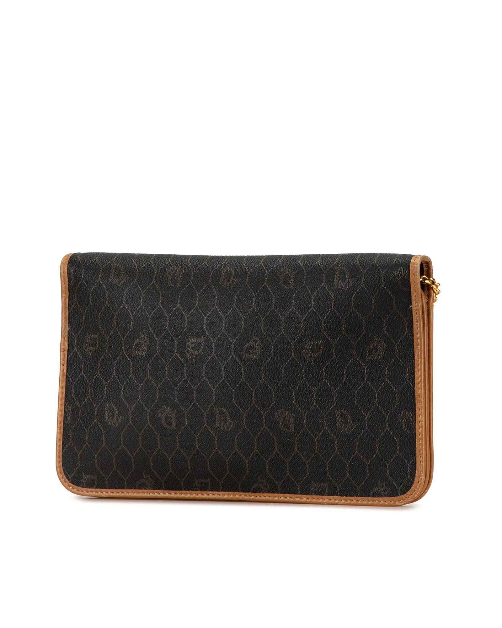 Honeycomb Chain Link Crossbody Bag with Leather Trim