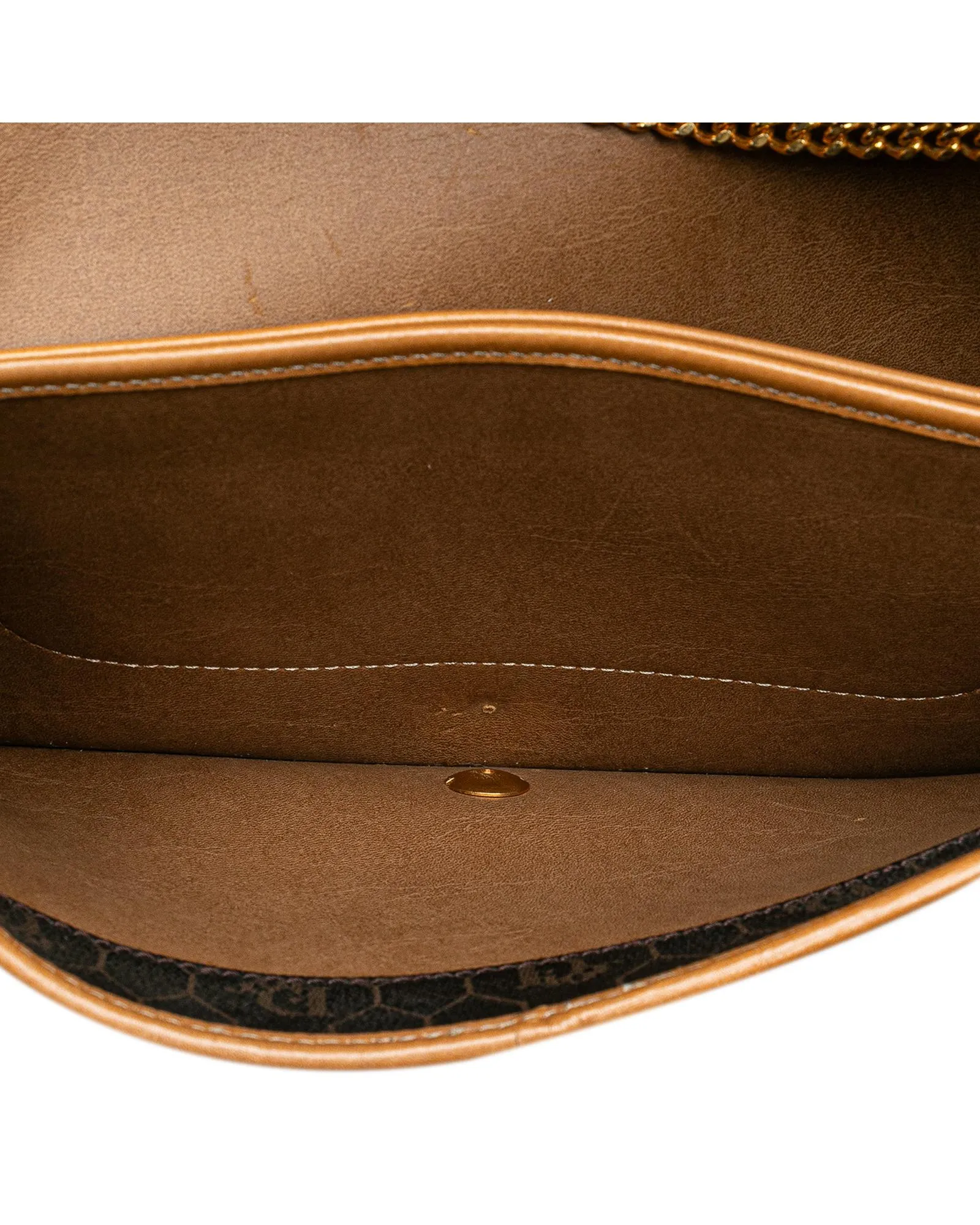 Honeycomb Chain Link Crossbody Bag with Leather Trim