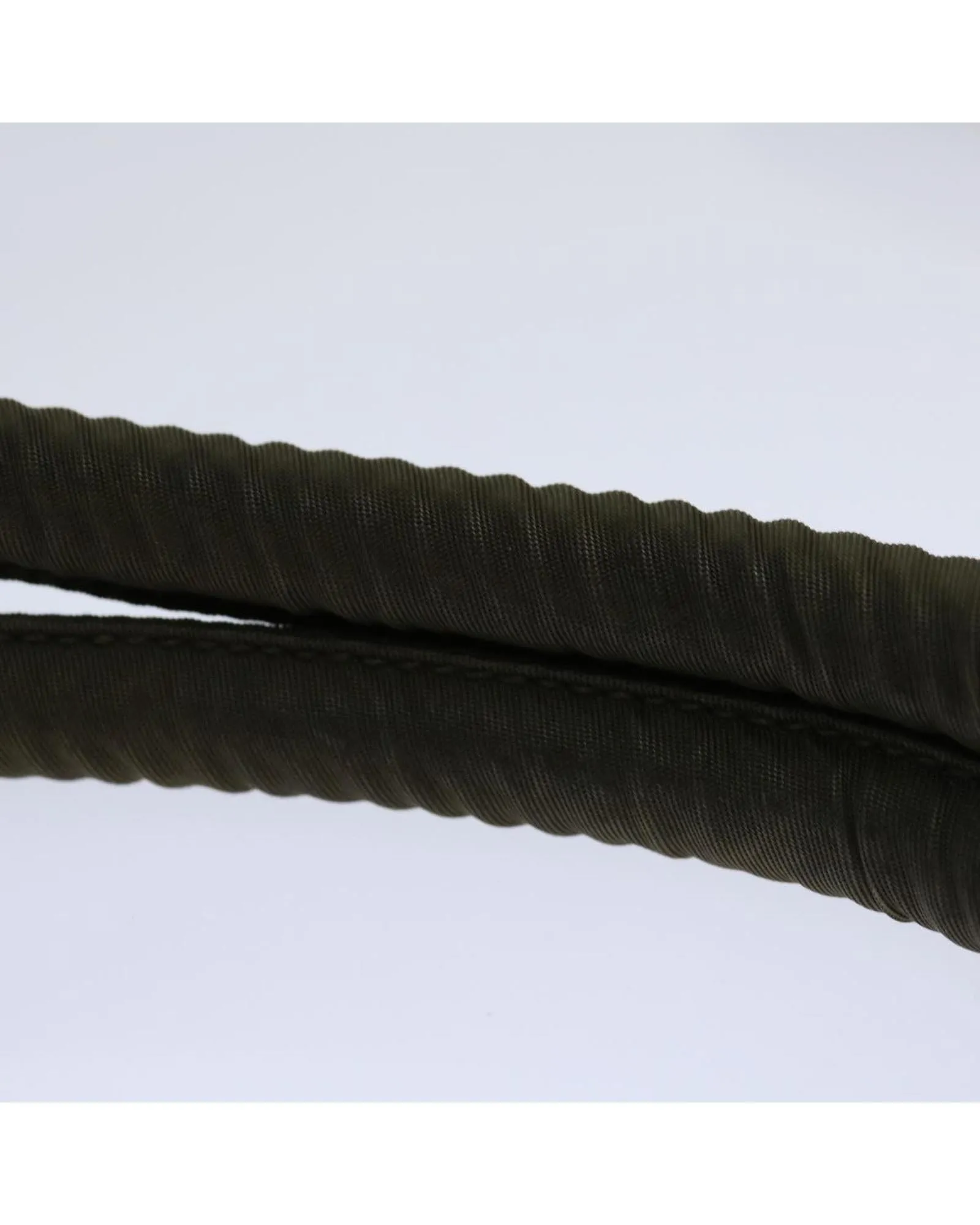 Khaki Nylon Hand Bag by Italian Designer