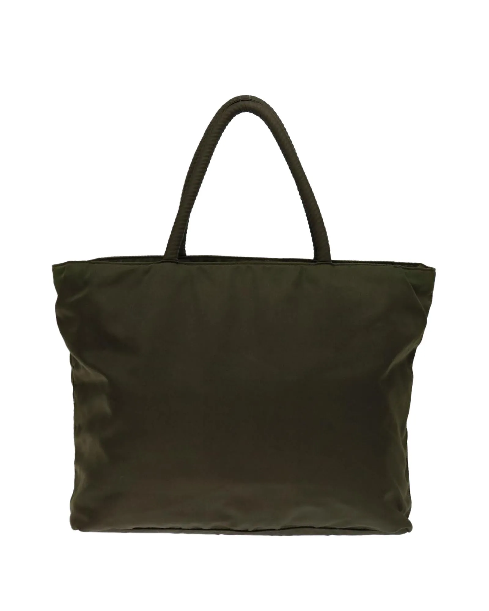 Khaki Nylon Hand Bag by Italian Designer