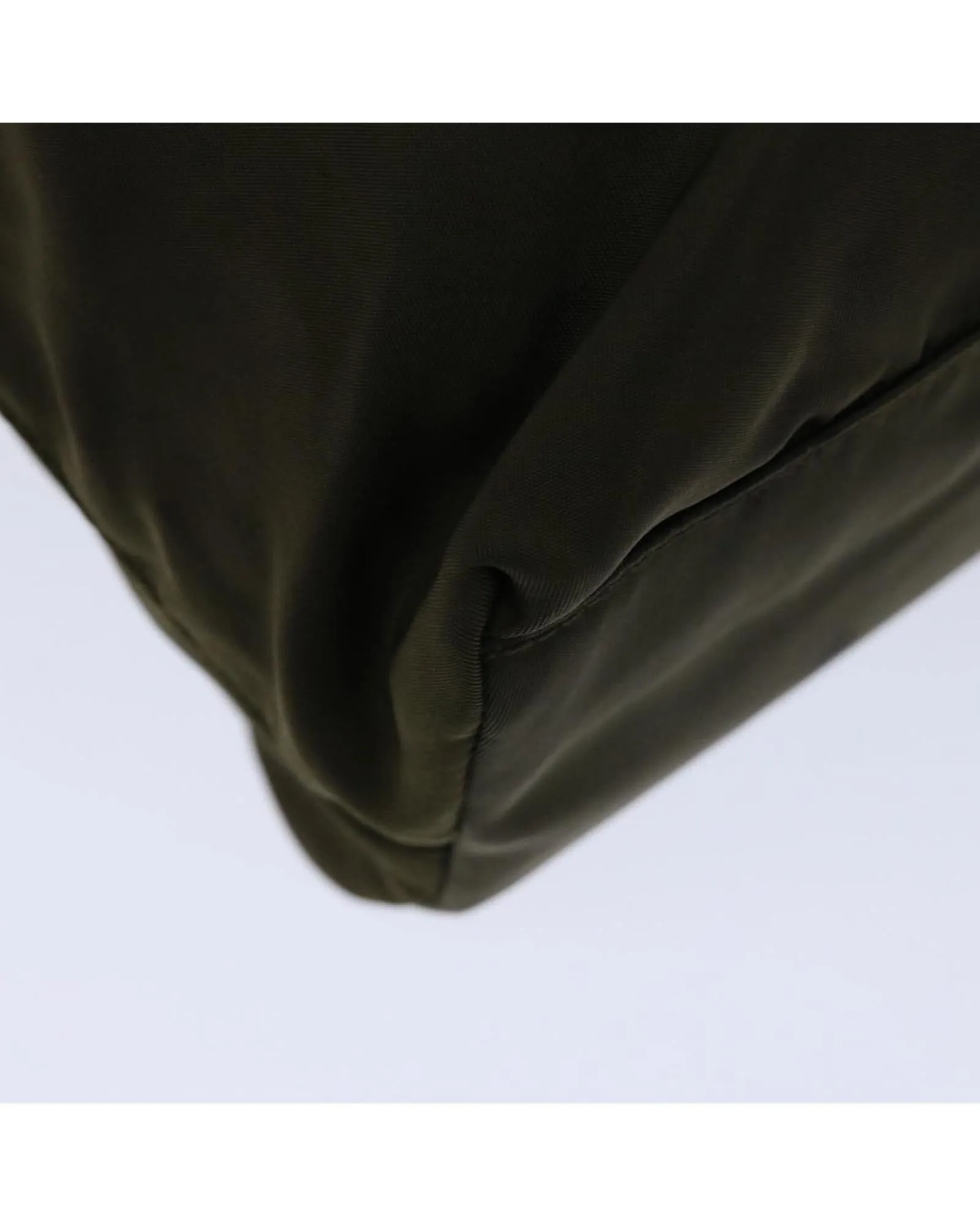 Khaki Nylon Hand Bag by Italian Designer