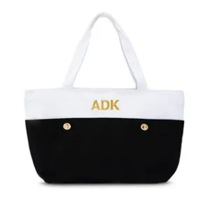 Large Black & White Bridesmaid Tote Bag