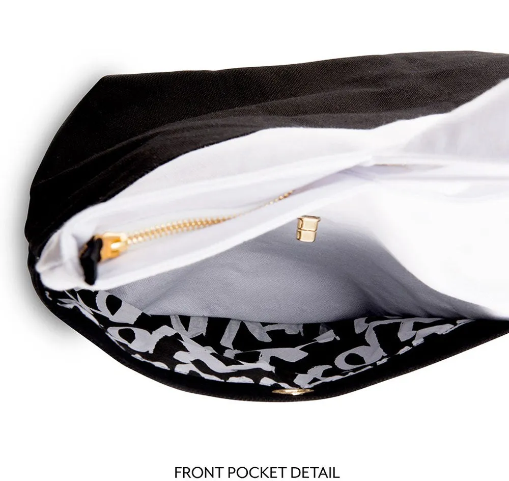Large Black & White Bridesmaid Tote Bag