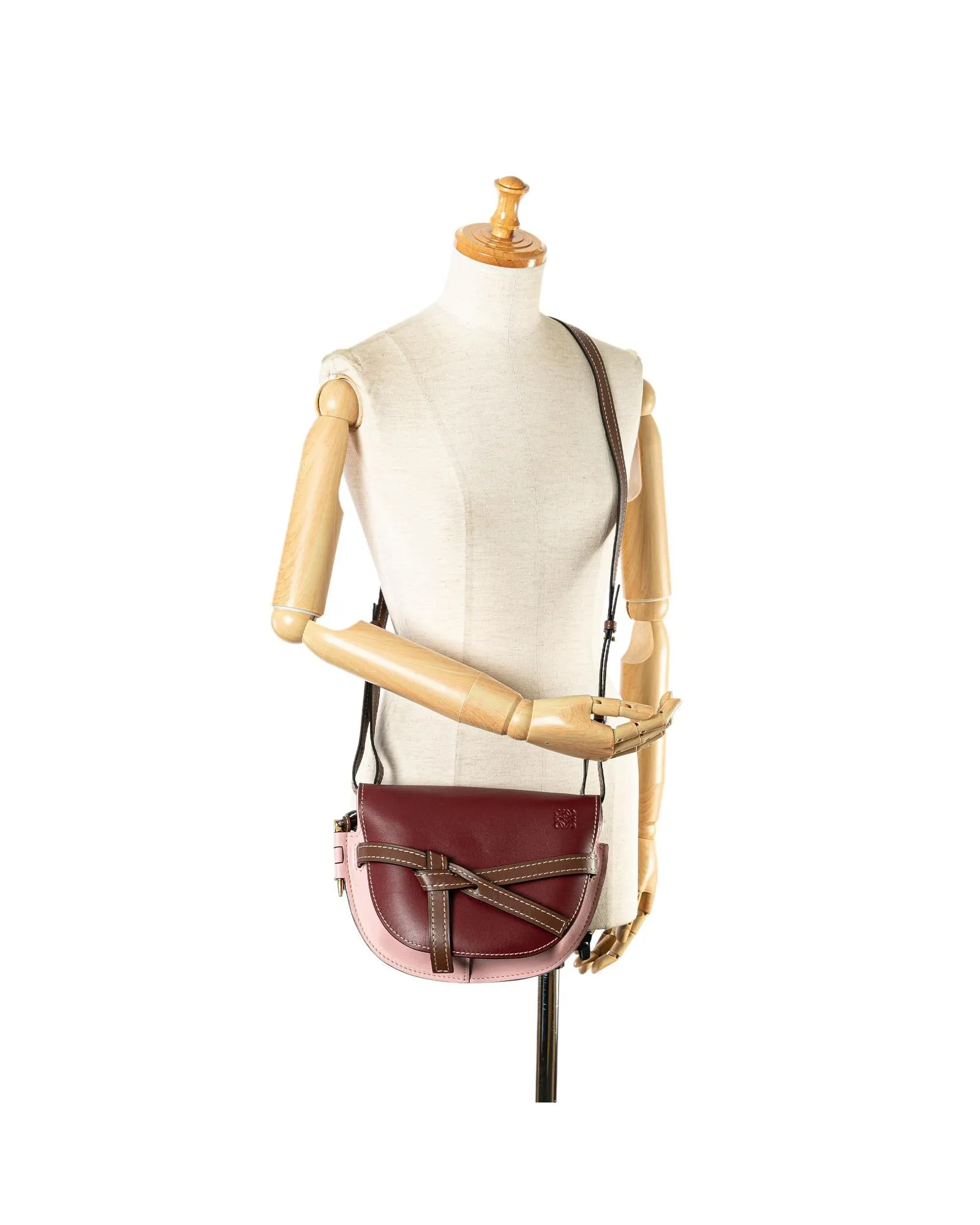 Leather Knotted Flap Crossbody Bag