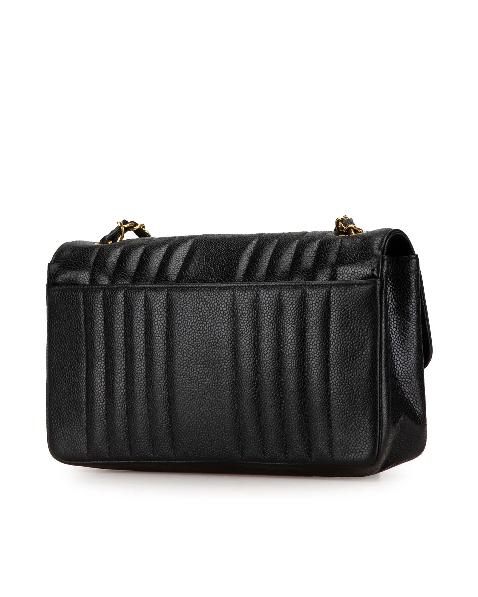 Medium Caviar Leather Mademoiselle Flap Crossbody Bag with Chain Strap