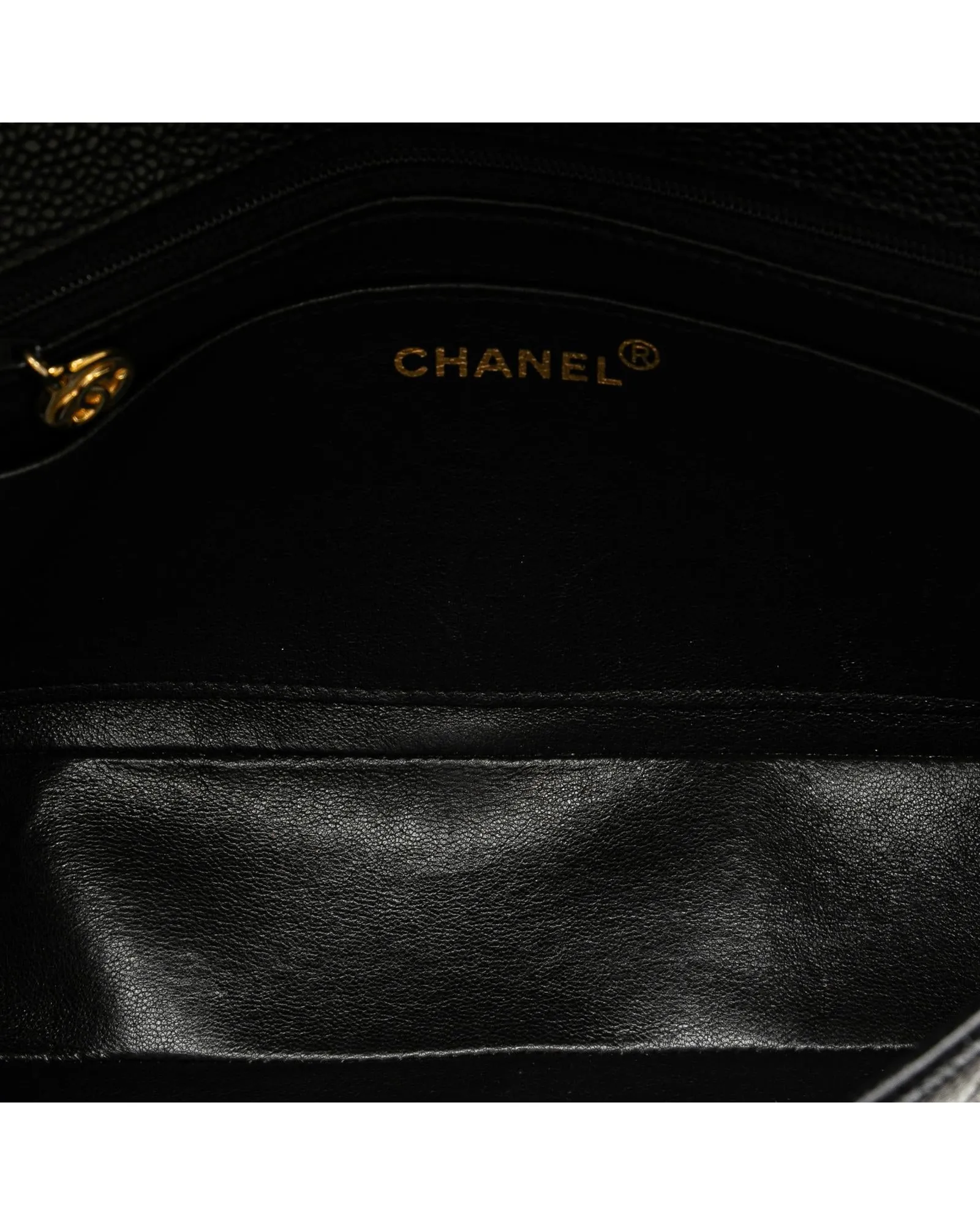 Medium Caviar Leather Mademoiselle Flap Crossbody Bag with Chain Strap