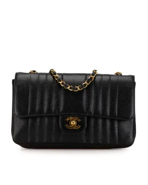 Medium Caviar Leather Mademoiselle Flap Crossbody Bag with Chain Strap