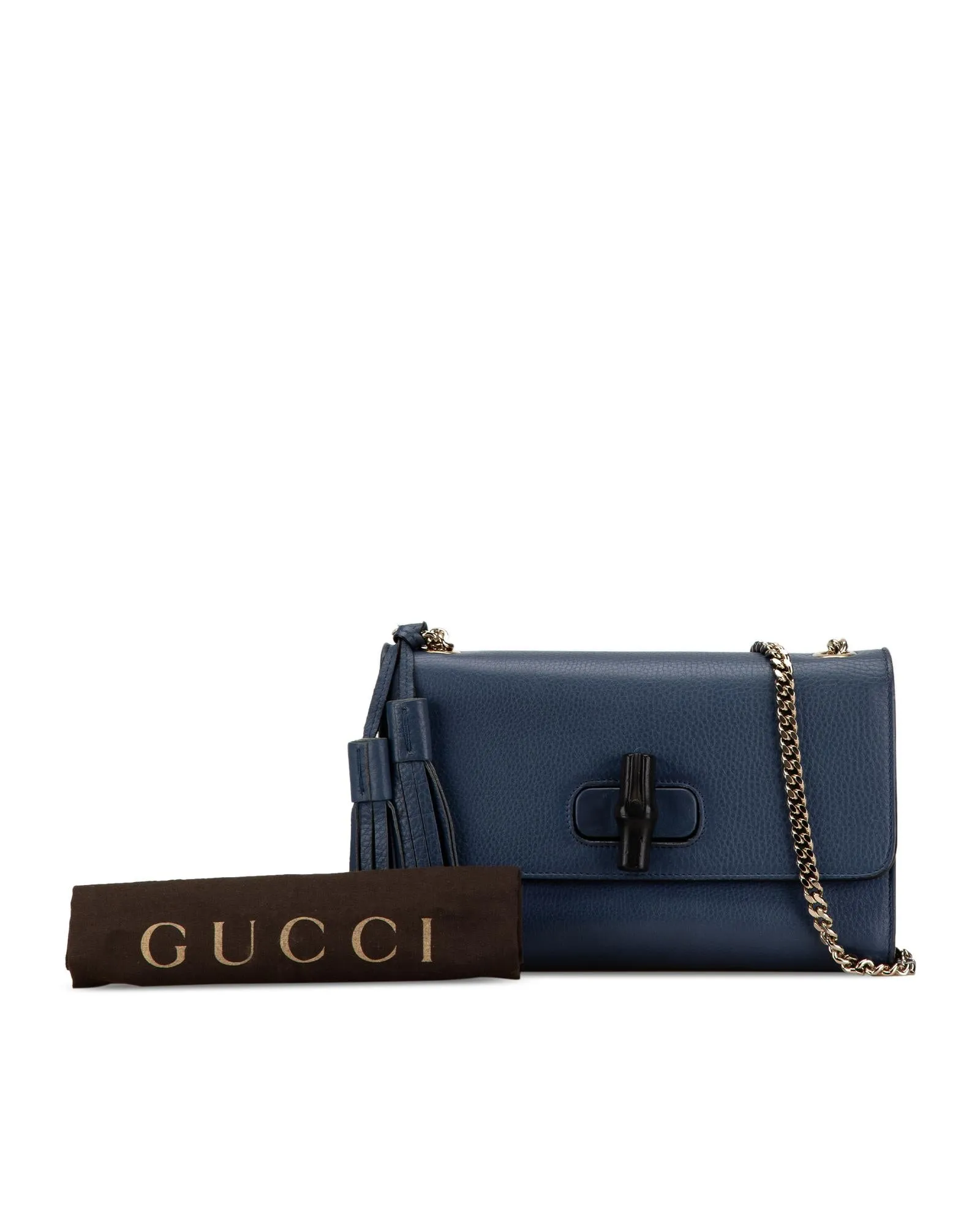 Medium Leather Crossbody Bag with Bamboo Twist Lock