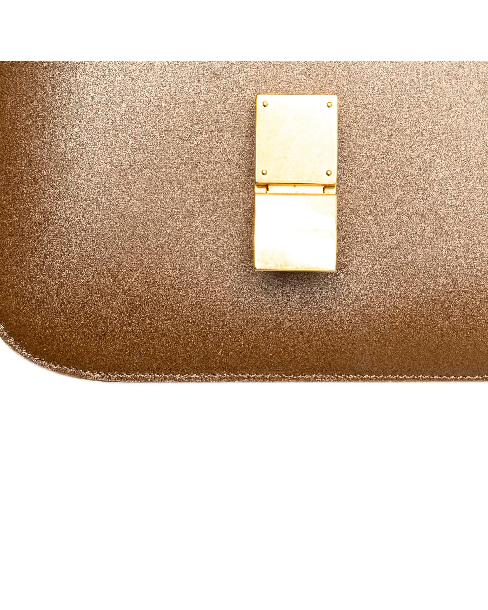 Medium Leather Crossbody Bag with Push Lock Closure