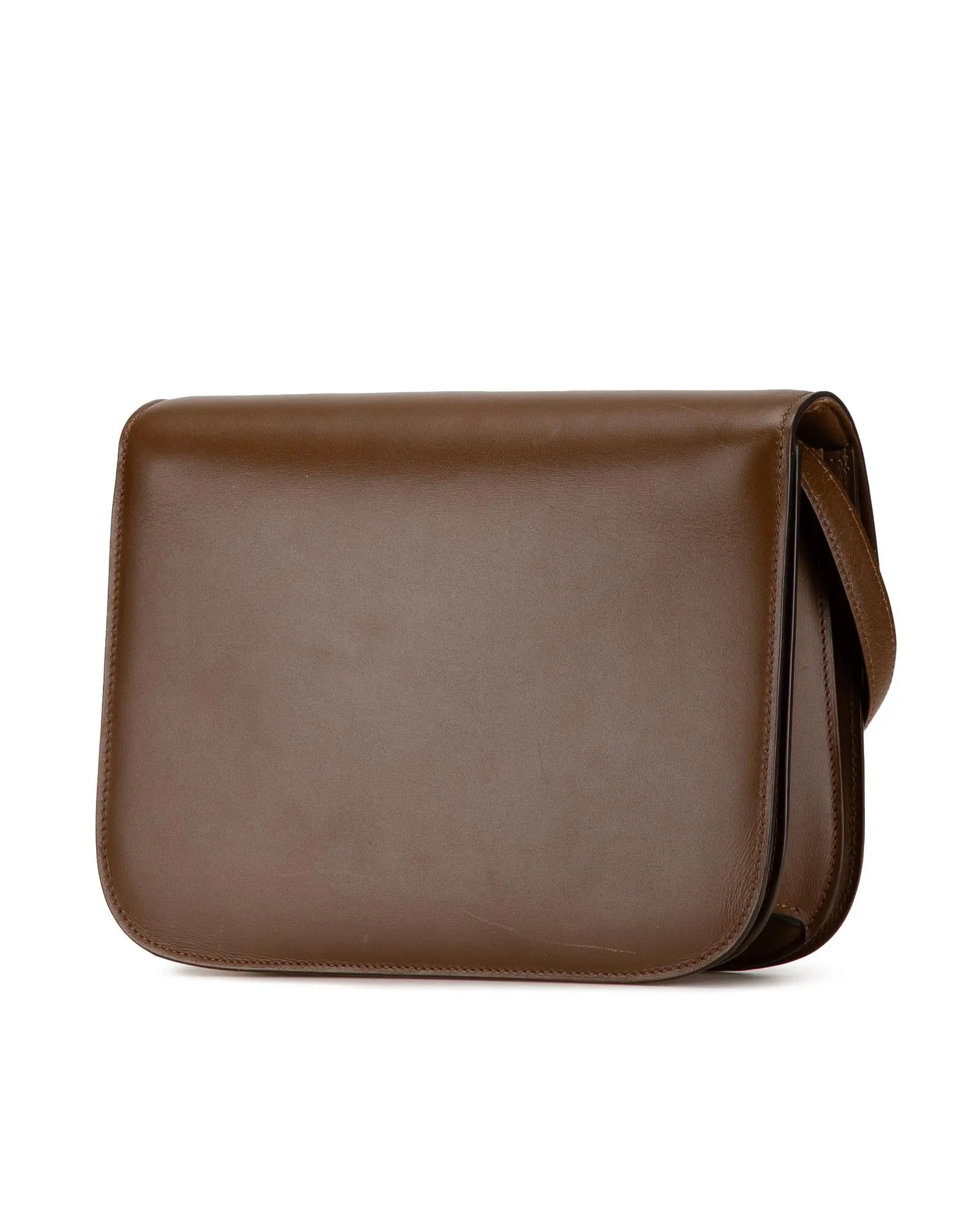 Medium Leather Crossbody Bag with Push Lock Closure