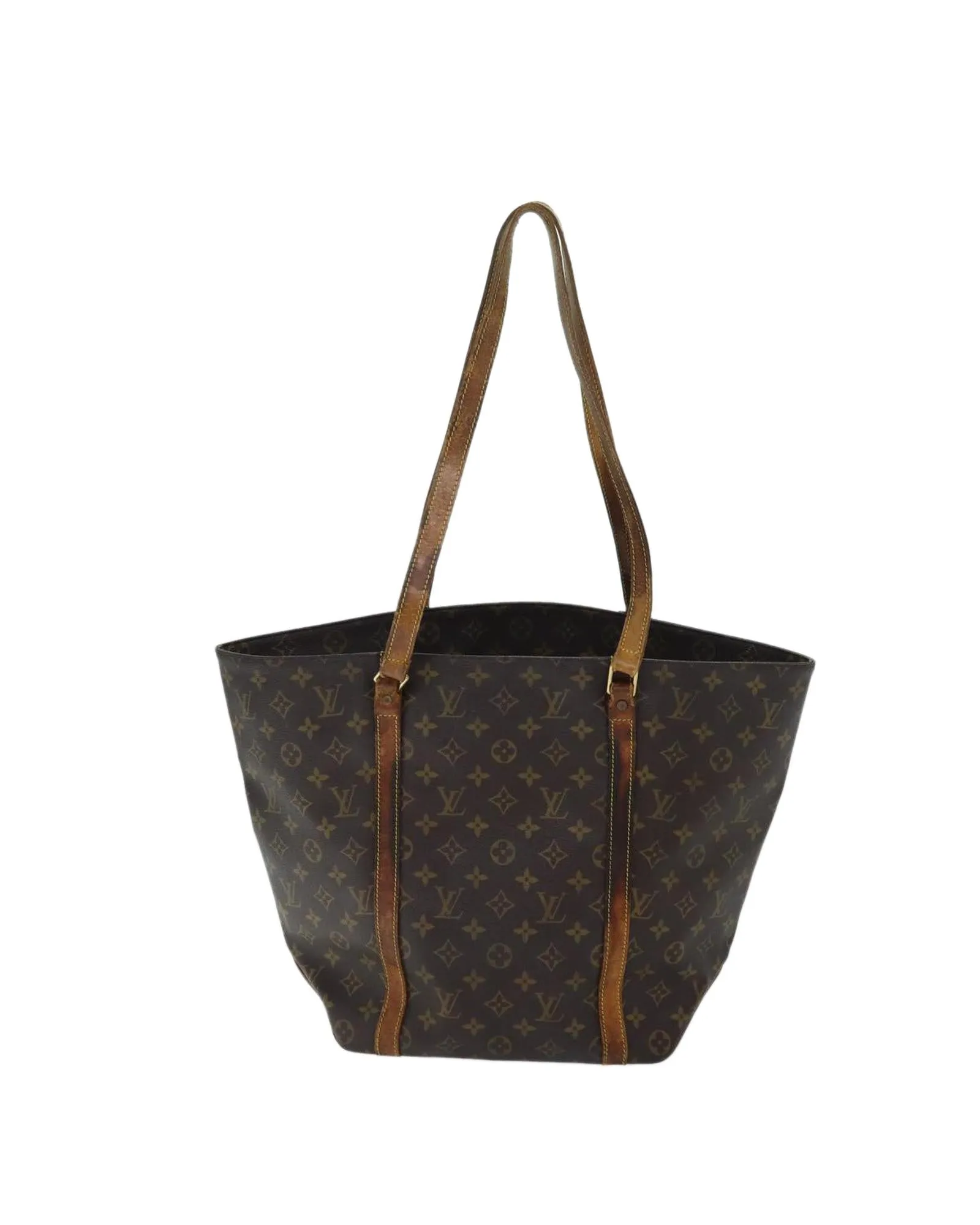 Monogram Canvas Tote Bag with Shoulder Strap and Accessories - Pre-owned
