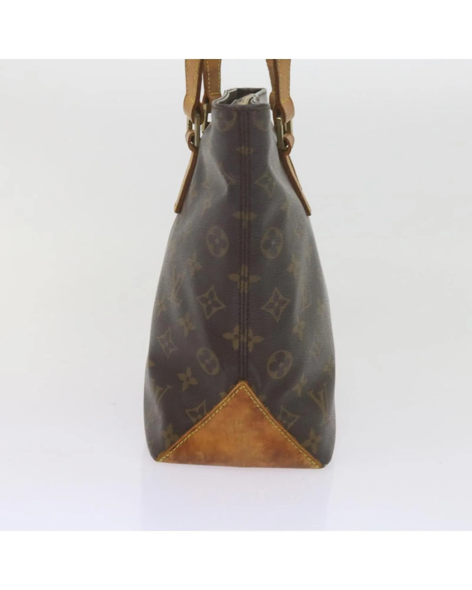 Monogram Canvas Tote Bag with Shoulder Strap and Interior Pocket