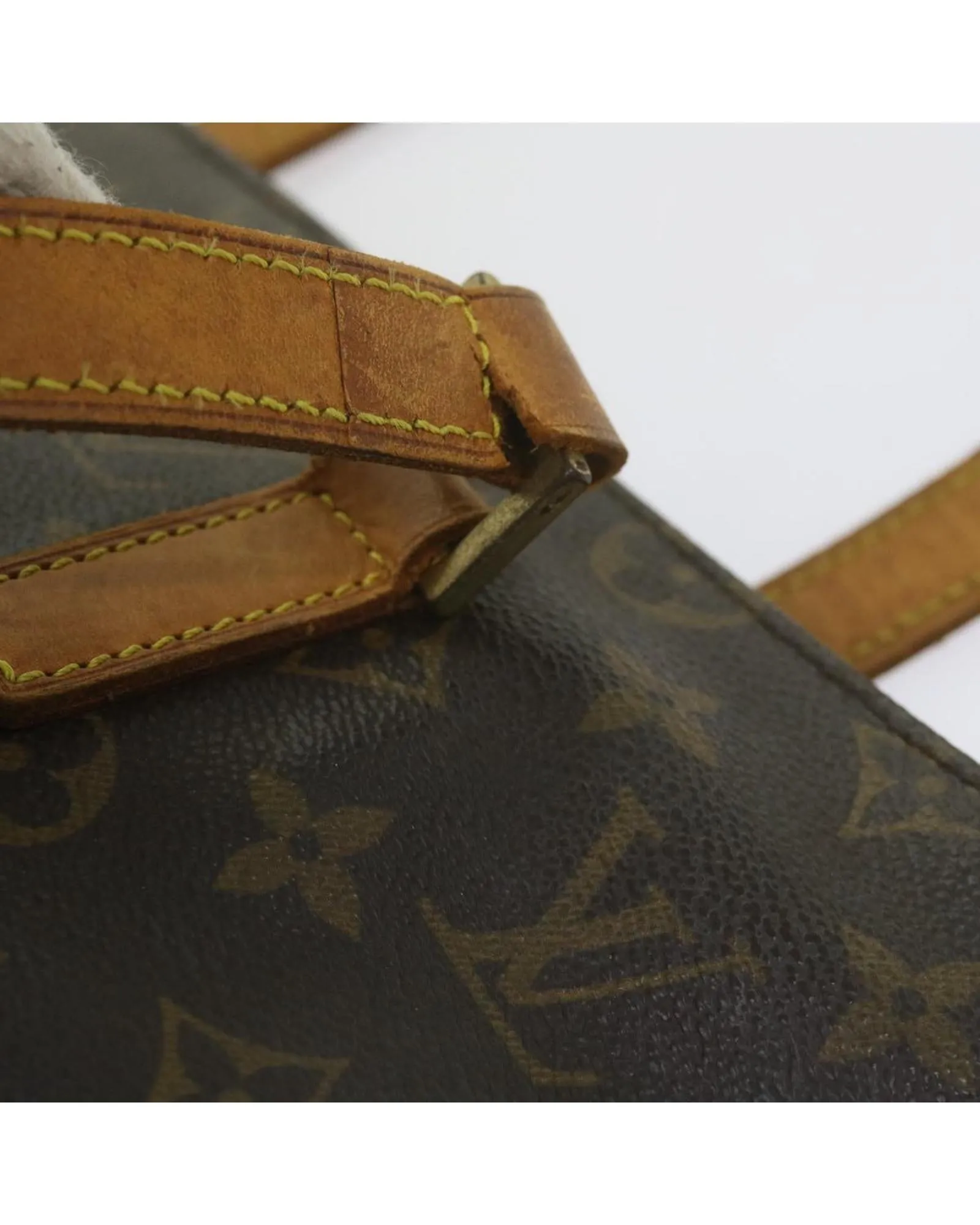 Monogram Canvas Tote Bag with Shoulder Strap and Interior Pocket