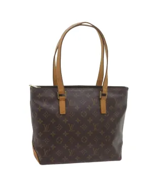 Monogram Canvas Tote Bag with Shoulder Strap and Interior Pocket