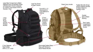 Multi-Chamber MOLLE Assault Pack
