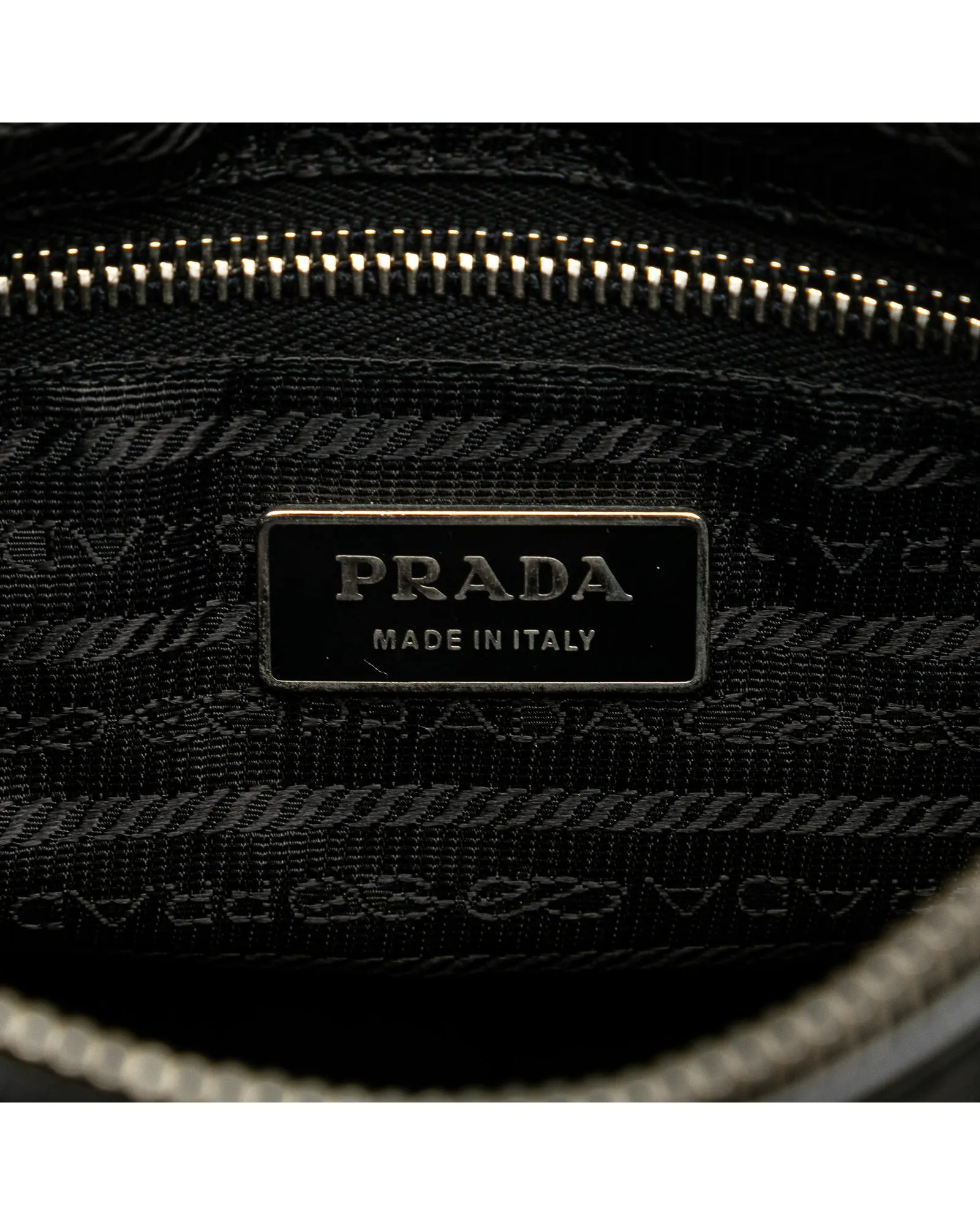 Nylon Crossbody Bag with Leather Trim and Interior Zip Pocket