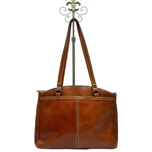 PATRICIA NASH Leather Poppy Shoulder / Tote Bag - Rust