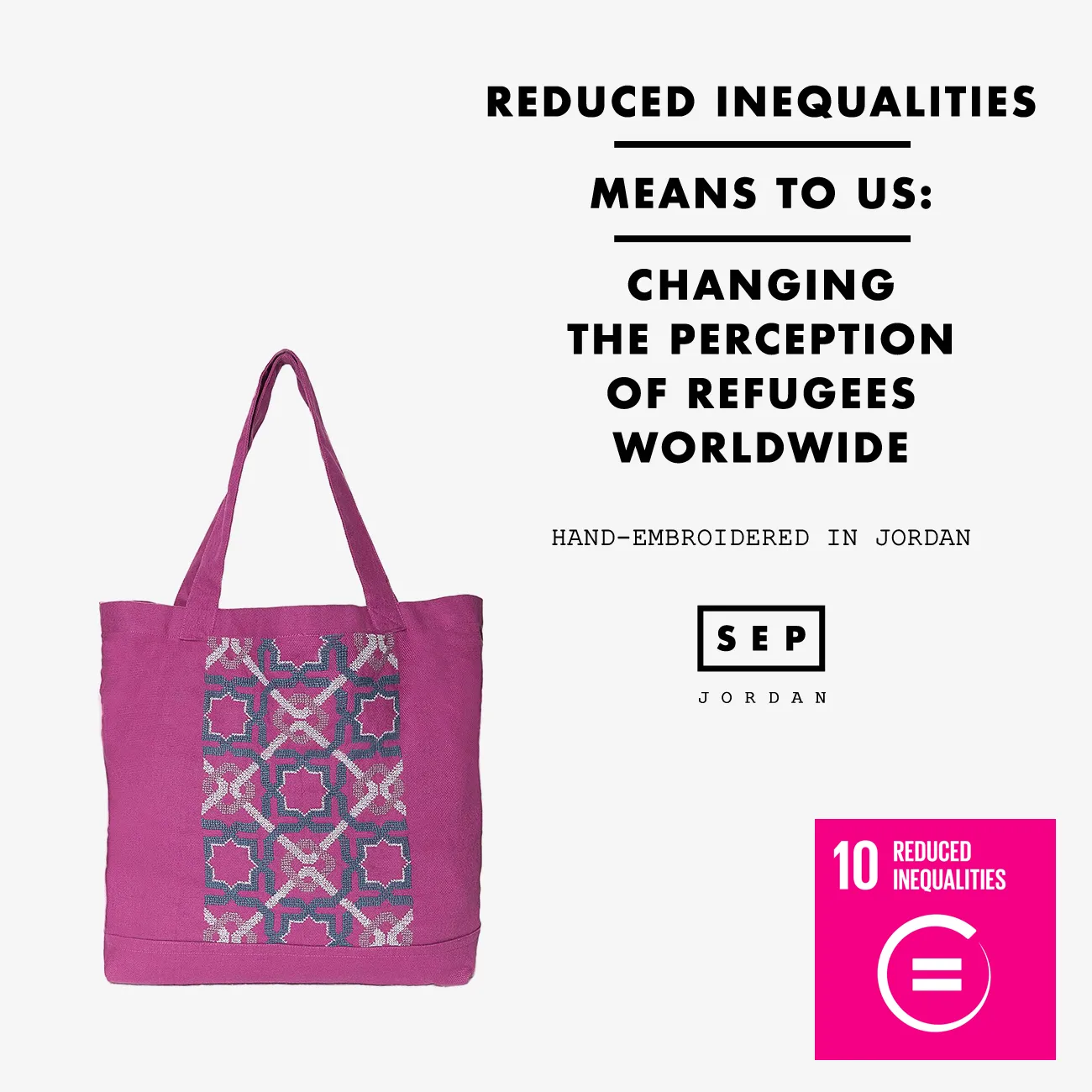PURPLE CANVAS BAG SDG#10