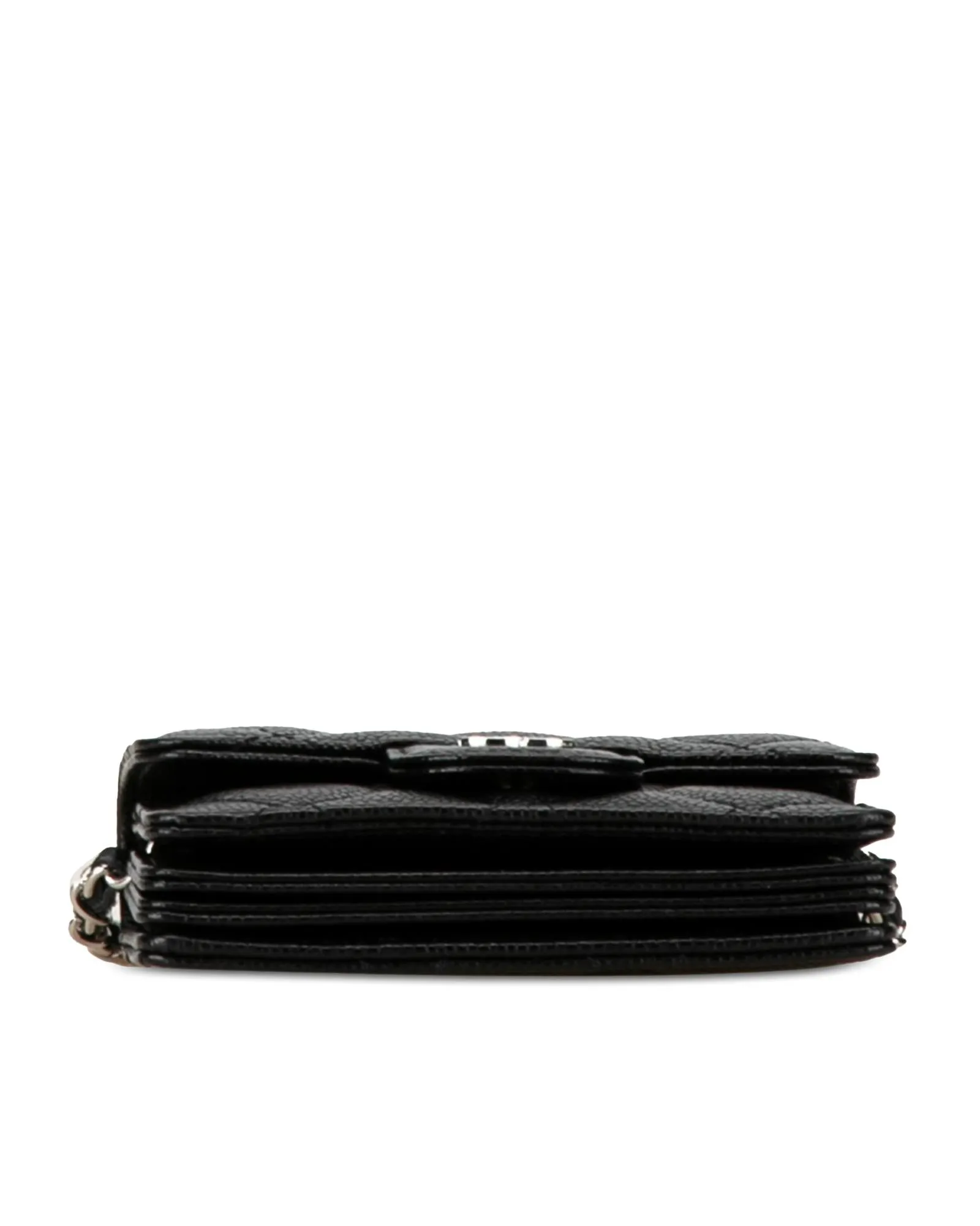 Quilted Flap Crossbody Card Holder with Chain Strap