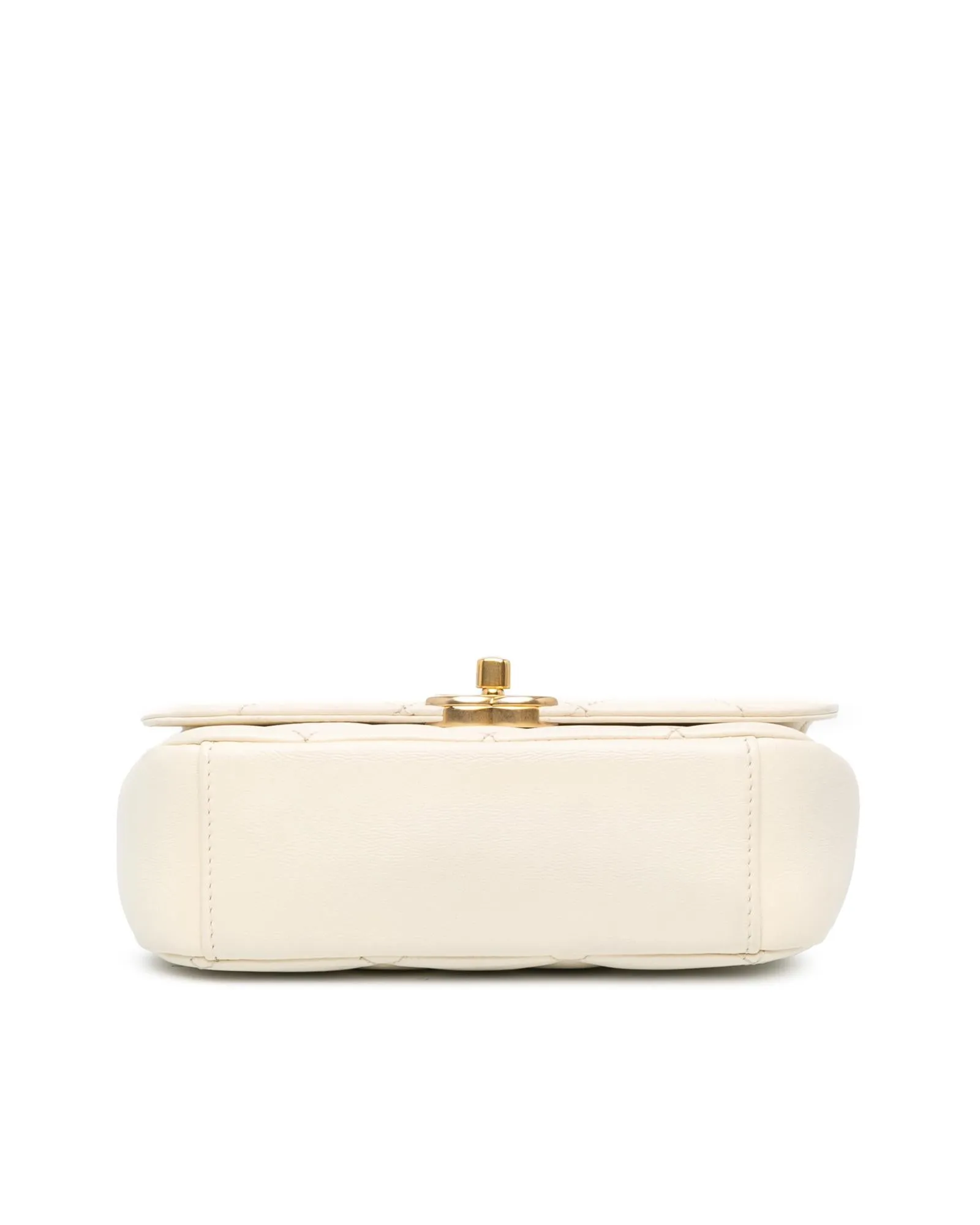 Quilted Lambskin Crossbody Bag with Gold-Tone Chain and CC Twist-Lock Closure