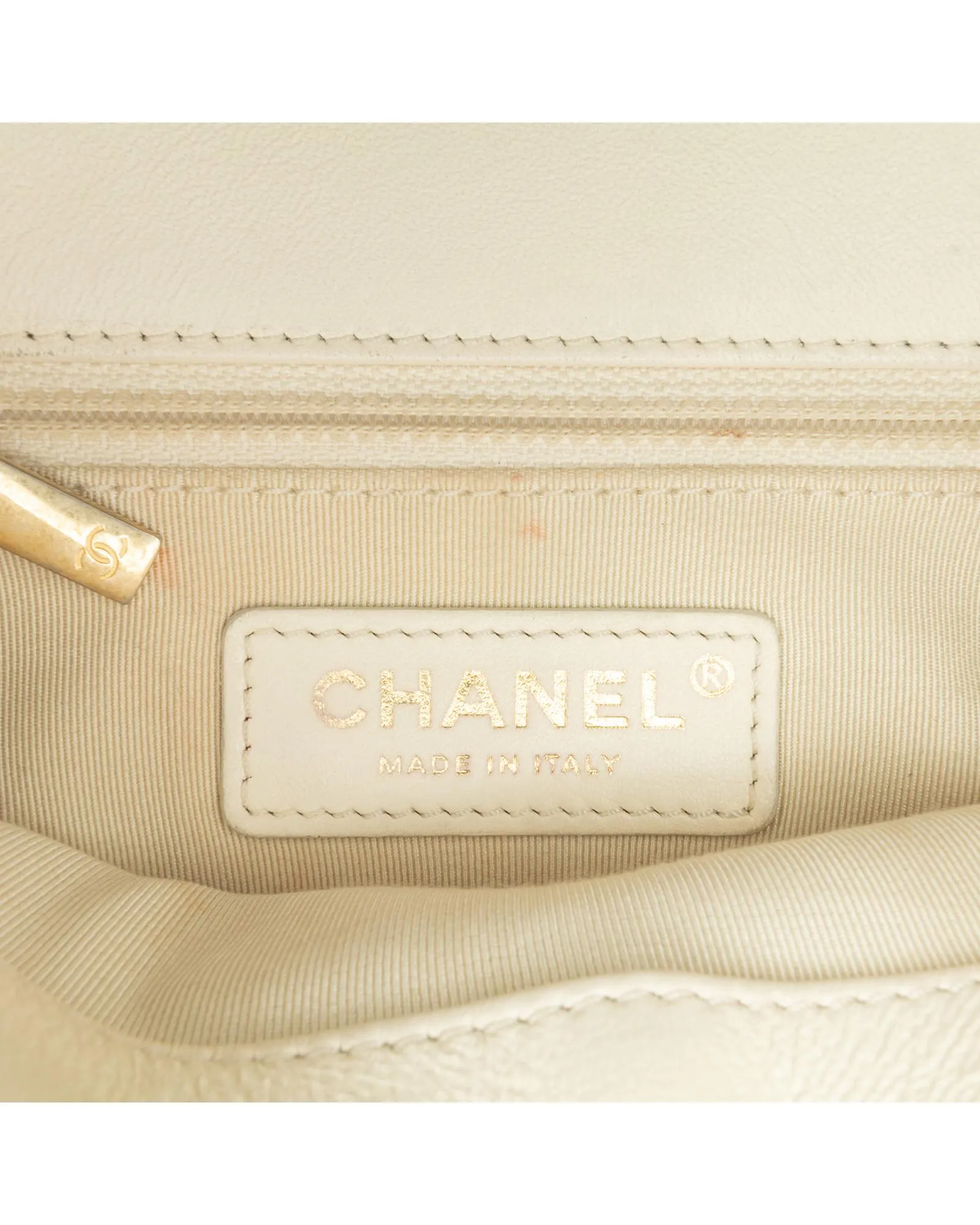 Quilted Lambskin Crossbody Bag with Gold-Tone Chain and CC Twist-Lock Closure