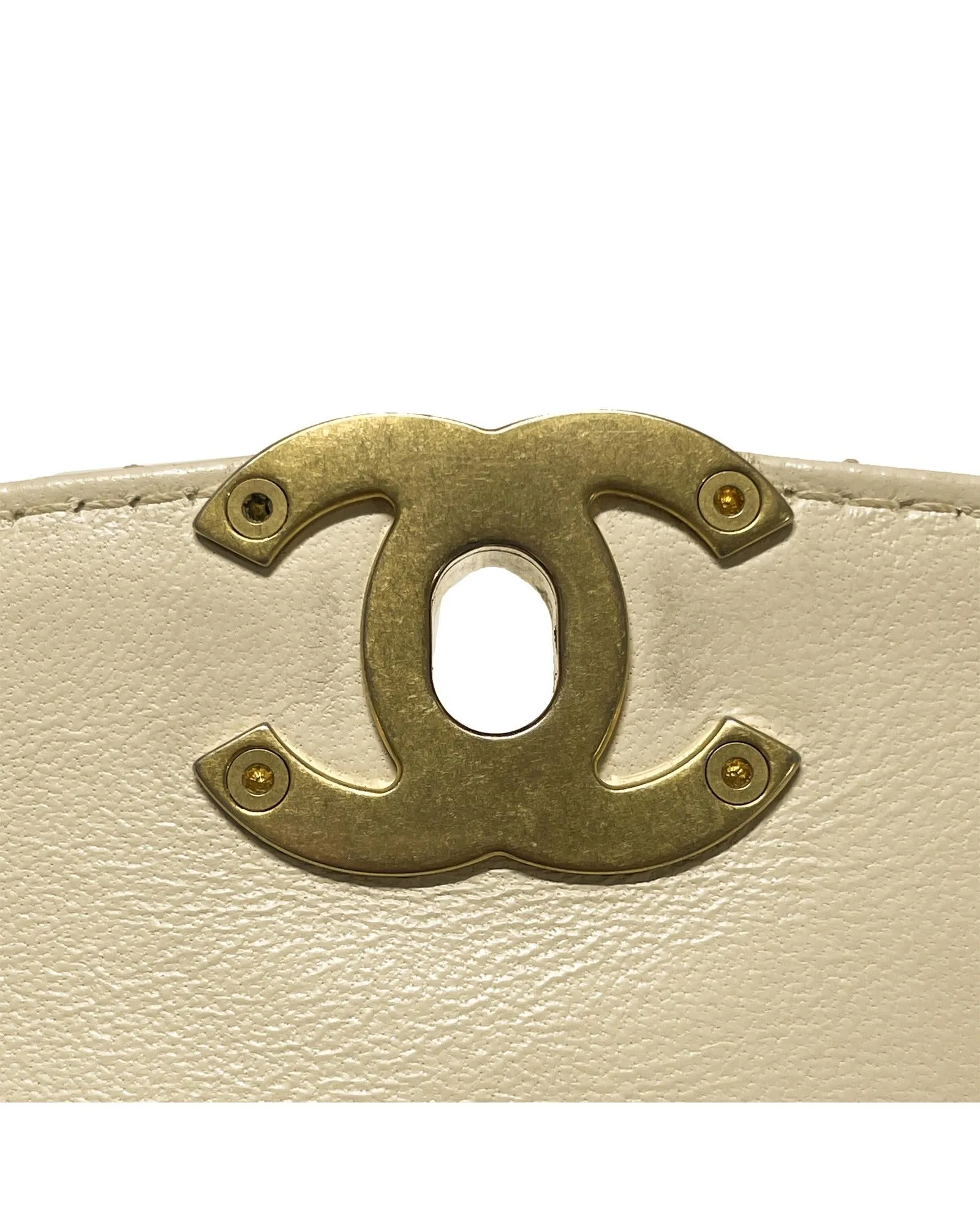Quilted Lambskin Crossbody Bag with Gold-Tone Chain and CC Twist-Lock Closure