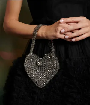 Sister Jane Black Swan Beaded Bag