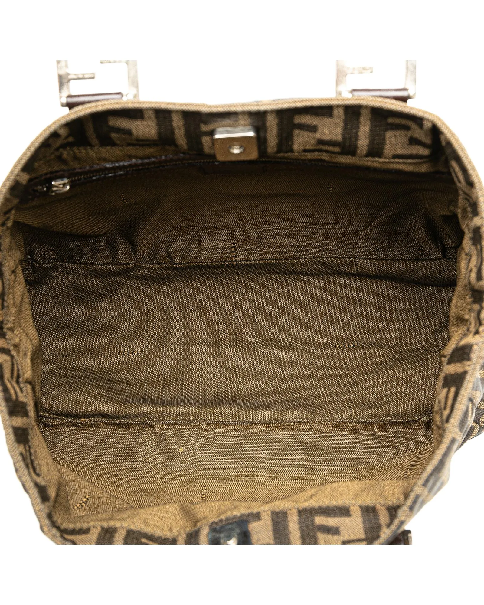 Small Canvas Twins Tote with Leather Handles and Magnetic Closure