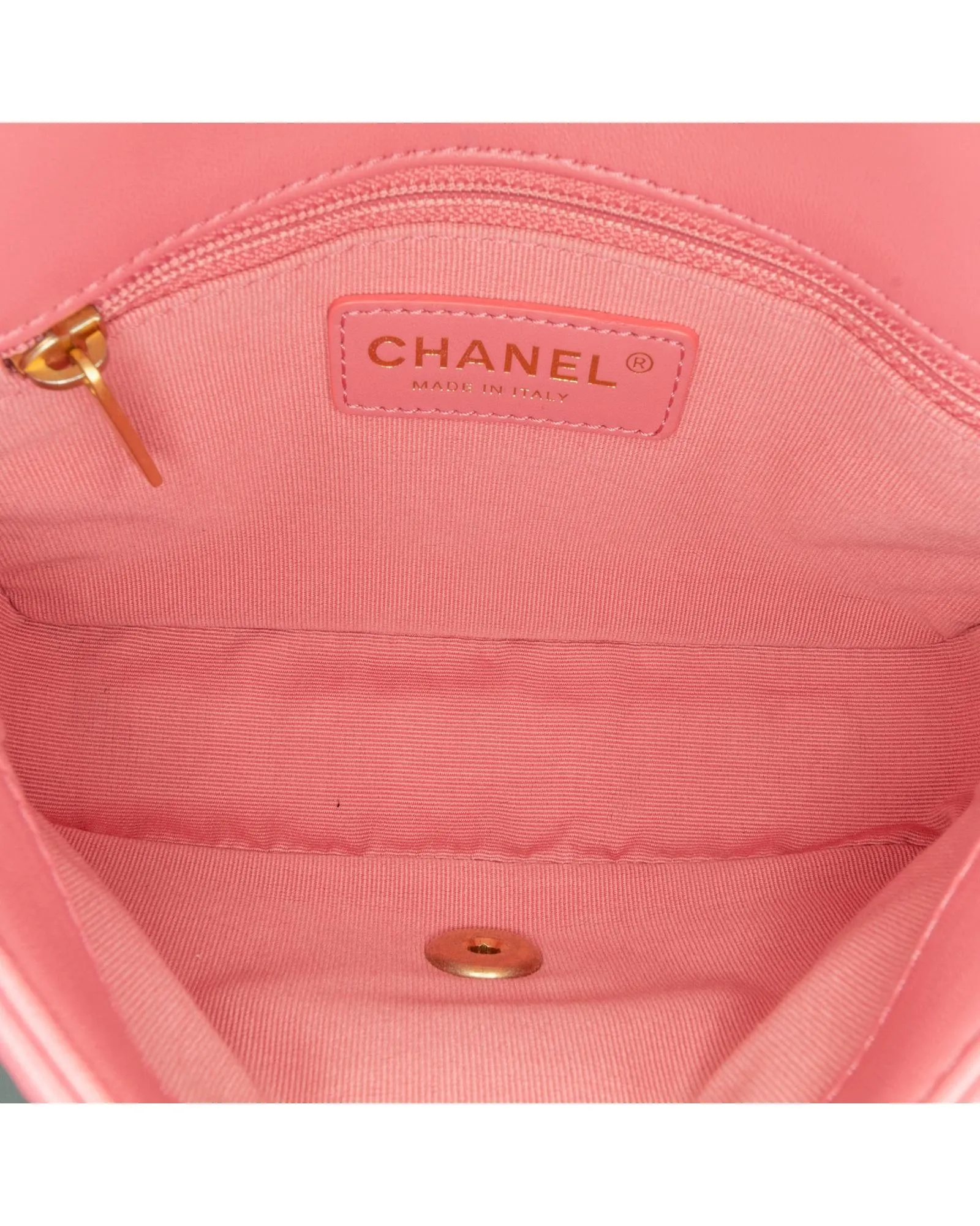 Small Quilted Lambskin Flap Crossbody Bag with Chain Strap