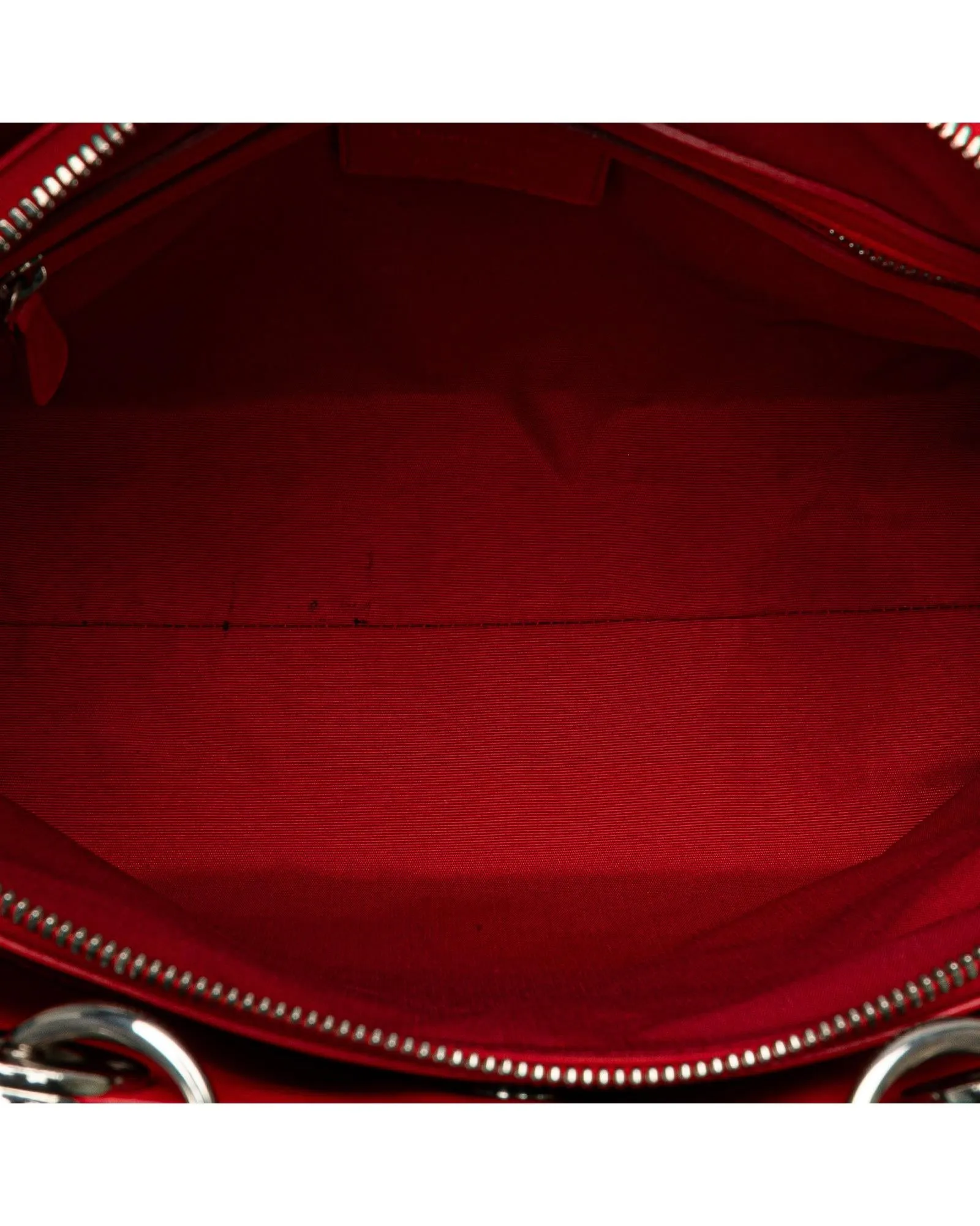 Soft Lambskin Zip Shopping Tote with Interior Pockets