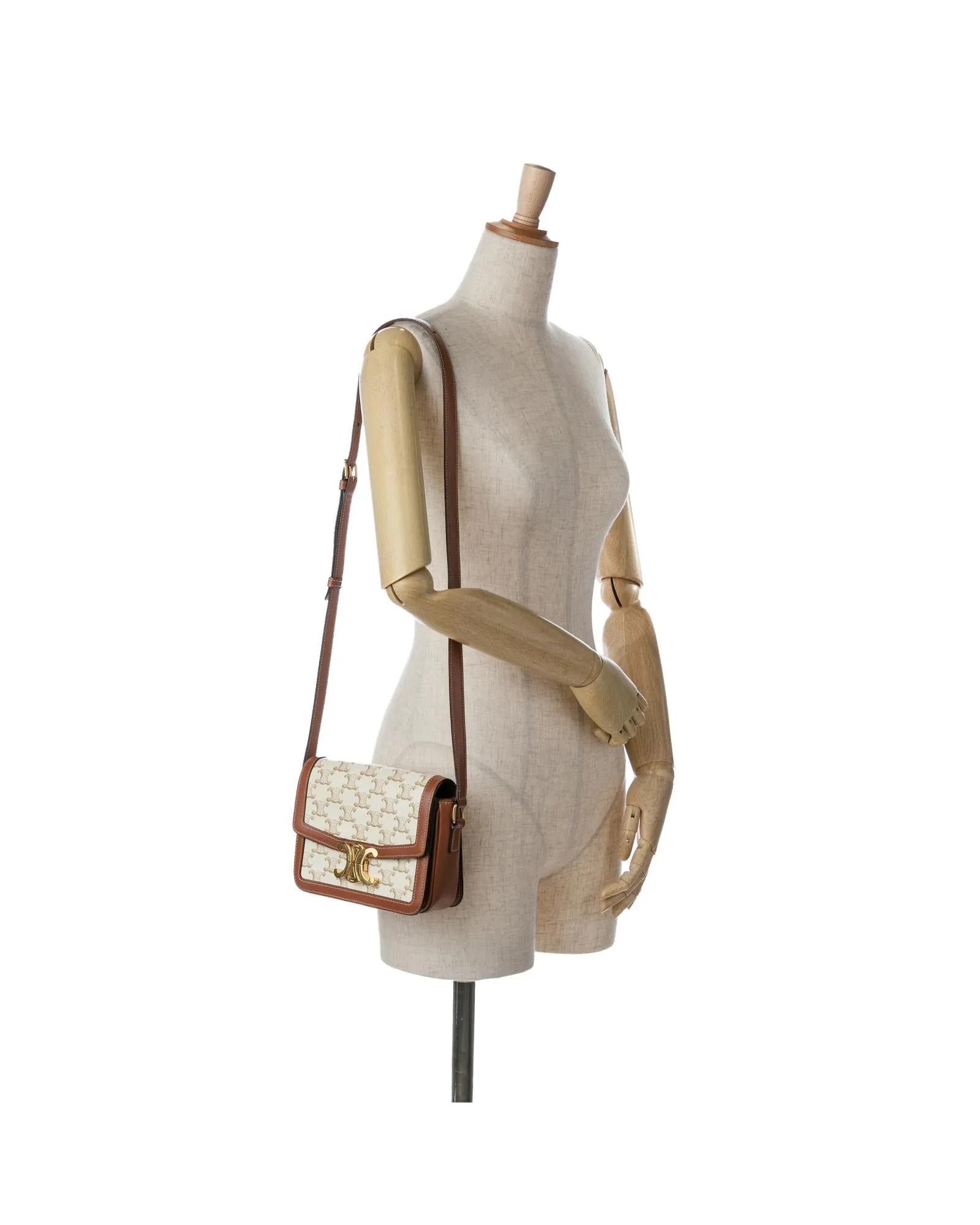 Teen Triomphe Crossbody Bag with Leather Trim and Adjustable Strap