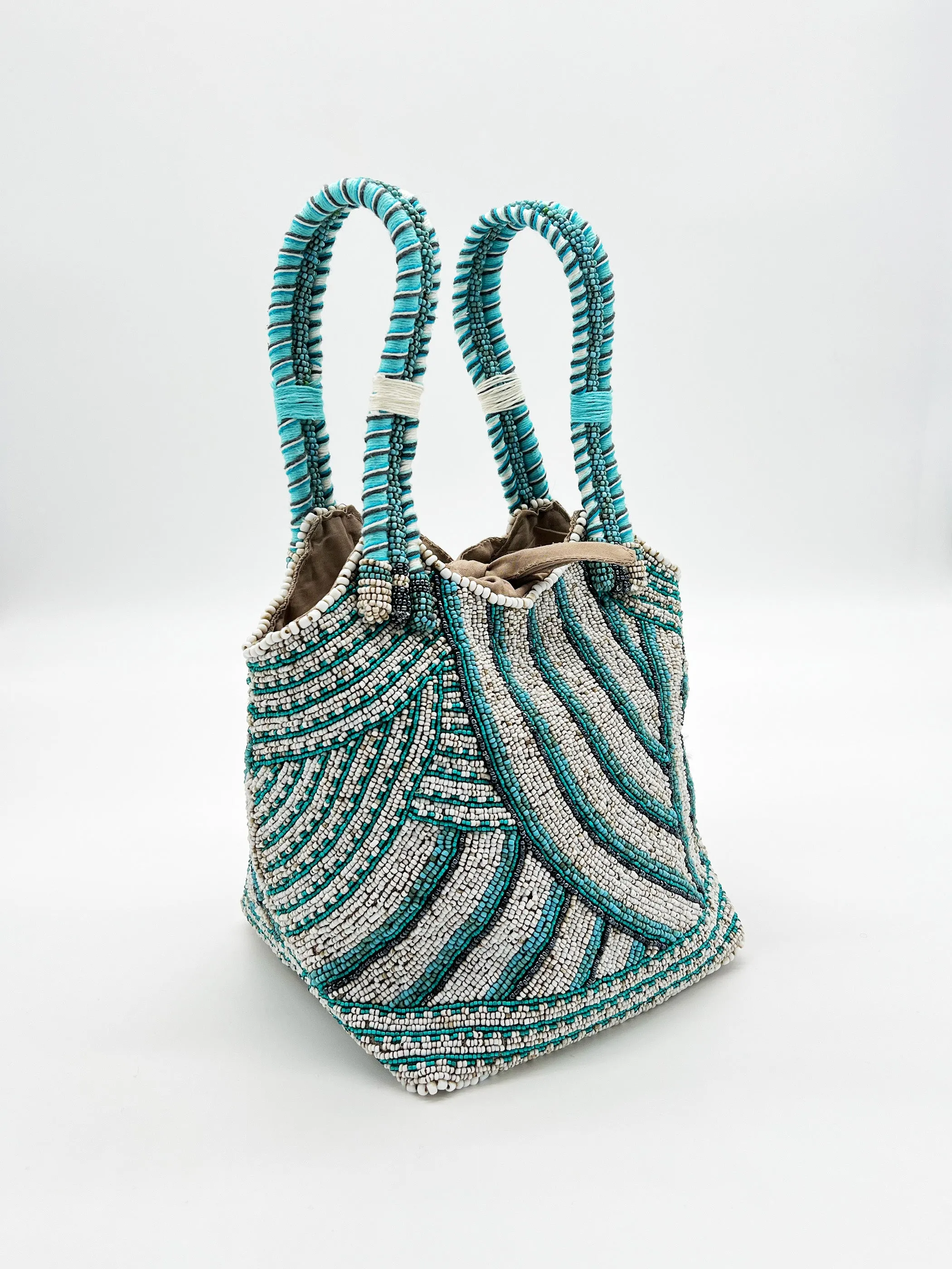 THE BEADED HANDBAG | JACARANDA AQUA
