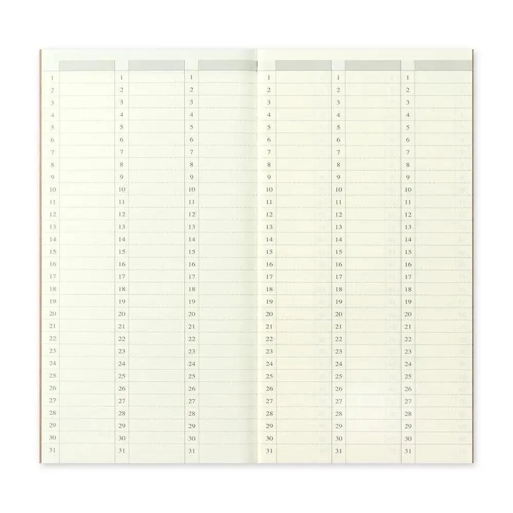 Traveler's Company - 018 Free Diary Weekly Refill (Regular)