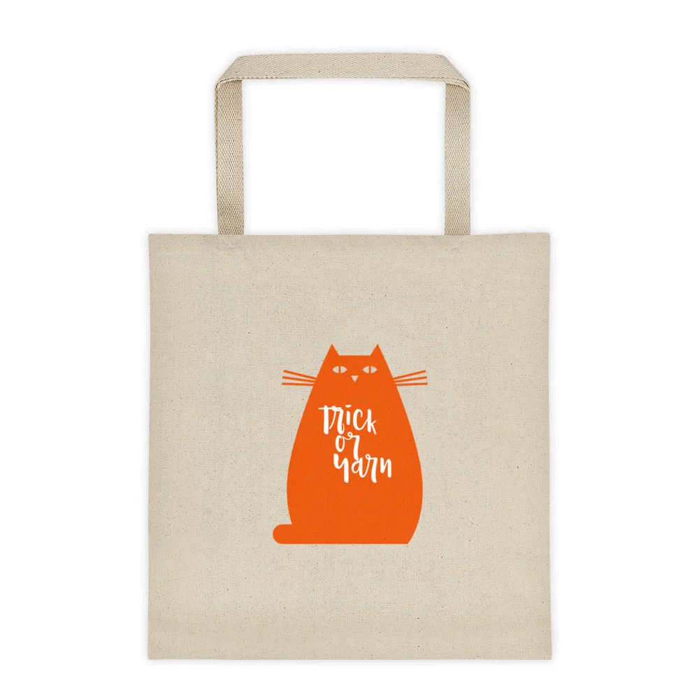 Trick Or Yarn (orange, liberty bag)