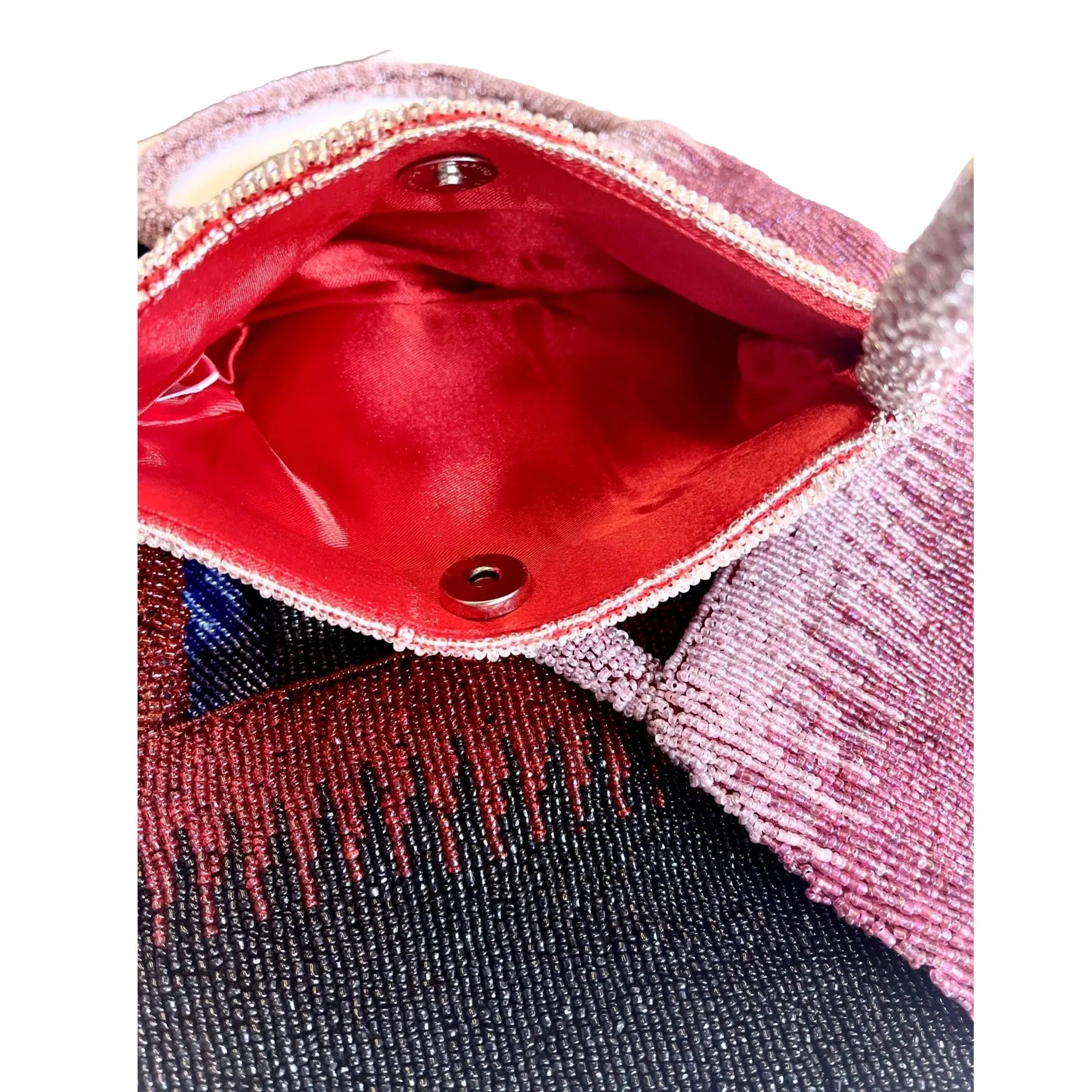 Two -Toned Seed Beaded Handbag