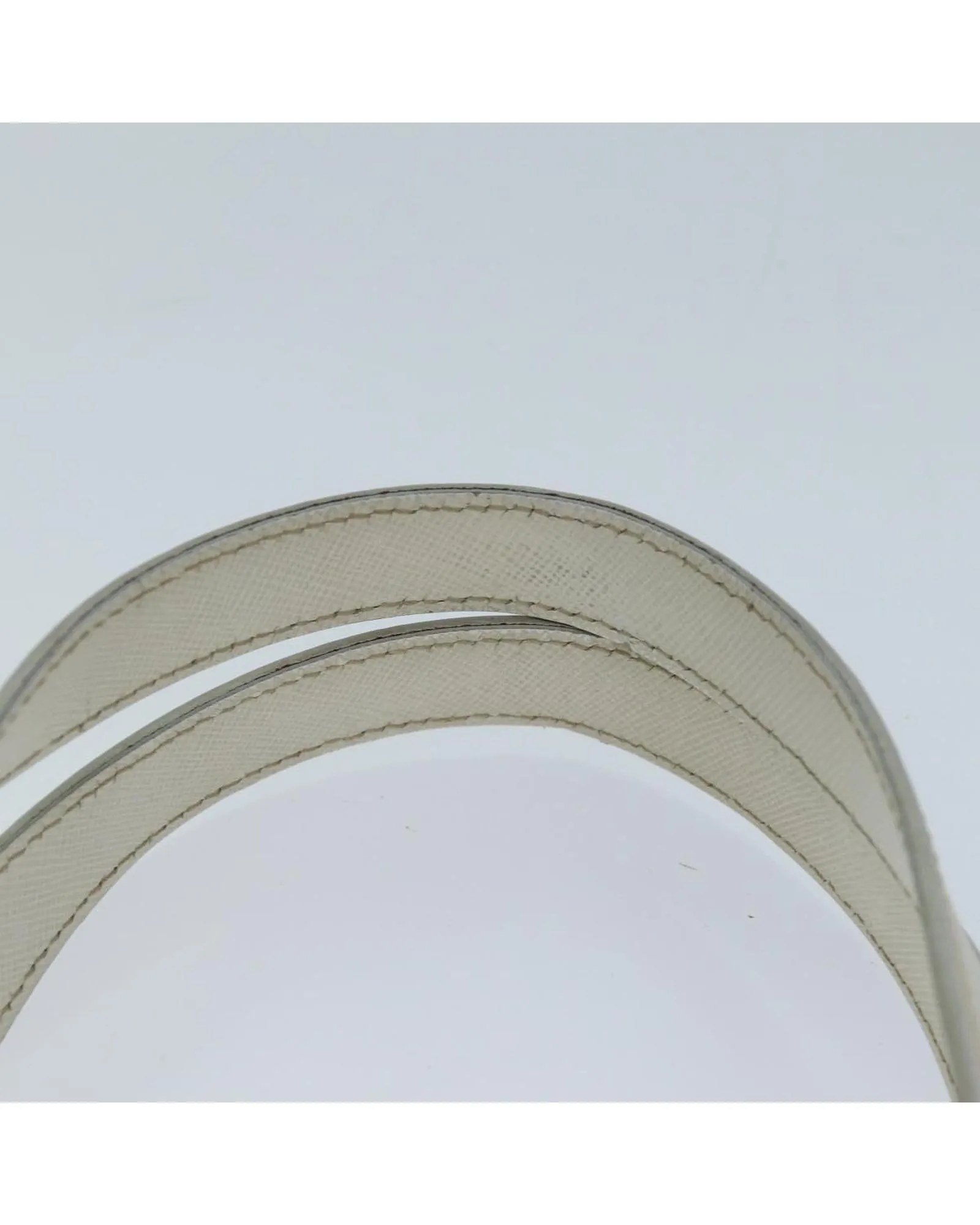 White Nylon Tote Bag with Shoulder Strap - Italian Made