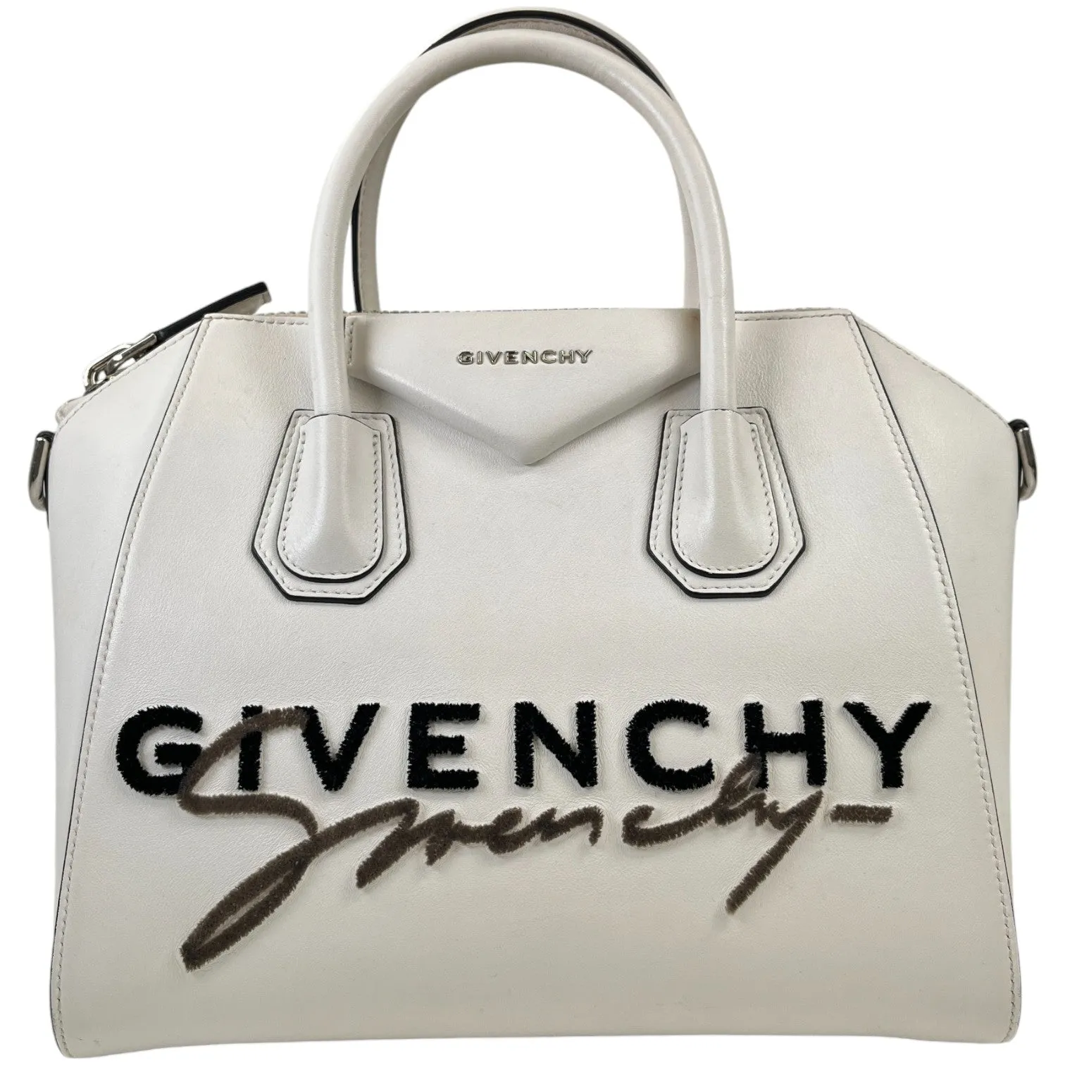 Women's Signature Antigona Handbag White